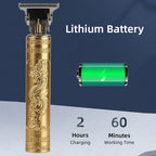 Gold Dragon Usb Rechargeable Cordless Men Professional Barber Electric Haircut Razor VintageT9 Hair Trimmers